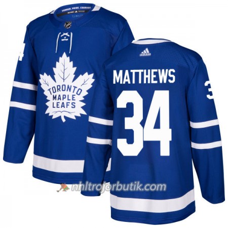 Män Ishockey Toronto Maple Leafs Tröja Auston Matthews 34 Adidas 2017-2018 Blå Authentic